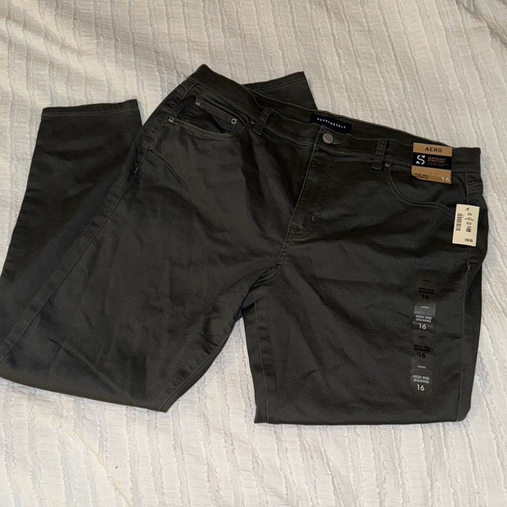 Aeropostale Army Green High Rise Jeggings Women’s Size 16